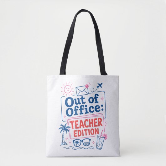 Tote Bag Citation d'enseignant drôle d'été (Devant)