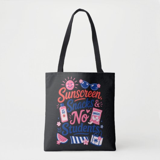 Tote Bag Citation d'enseignant drôle d'été (Devant)