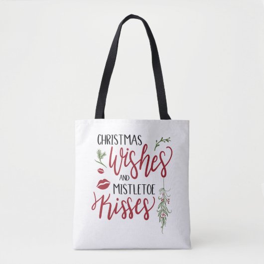 Tote Bag Citation des voeux de Noël et des bisous (Devant)