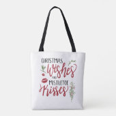 Tote Bag Citation des voeux de Noël et des bisous (Dos)