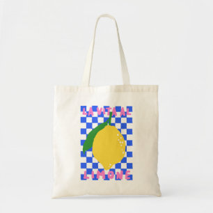 Tote Bag Citation d'été au citron dessinée à la main