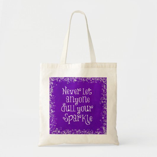 Tote Bag Citation d'étincelle inspirée de la fille violette (Devant)