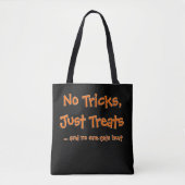 Tote Bag Citation D'Halloween Pas De Trucs Juste Traite (Devant)