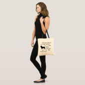Tote Bag Citation d'humour de chien - Corgi (Devant (modèle))