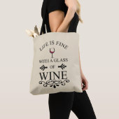 Tote Bag Citation drinker vin drôle (De près)