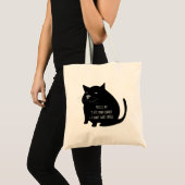 Tote Bag Citation drôle de chat noir gros satisfait (Devant (produit))