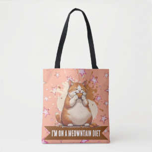 Tote Bag Citation drôle de chat pun mignon chat gourmand hu