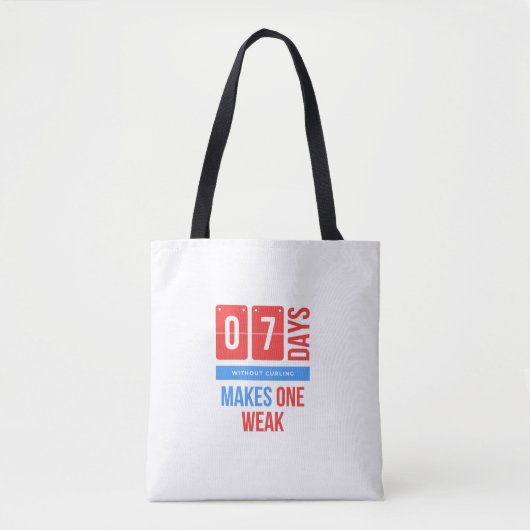 Tote Bag Citation drôle de curling (Devant)
