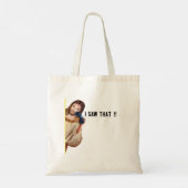 Tote Bag Citation drôle Jésus mème J'ai vu que les femmes c (Dos)