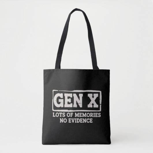 Tote Bag Citation drôle Sarcastique Génération X Beaucoup d (Devant)