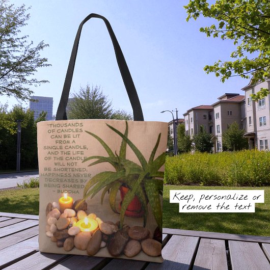 Tote Bag Citation du bonheur de Bouddha | Photo de Still Li