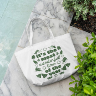 Tote Bag Citation du temps merveilleux de Noël