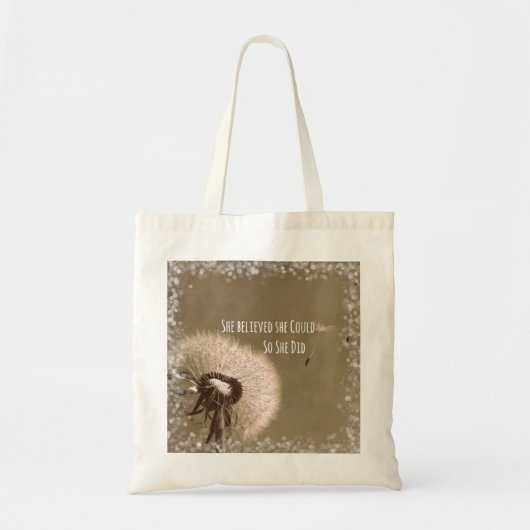 Tote Bag Citation : Elle croyait qu'elle pouvait le faire (Devant)