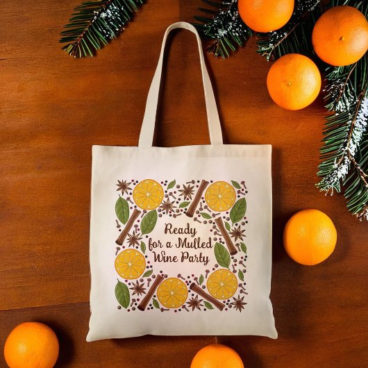 Tote Bag Citation épicée de vin chaud de Noël
