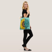 Tote Bag Citation et tournesol tiré à la main (Sur le modèle)