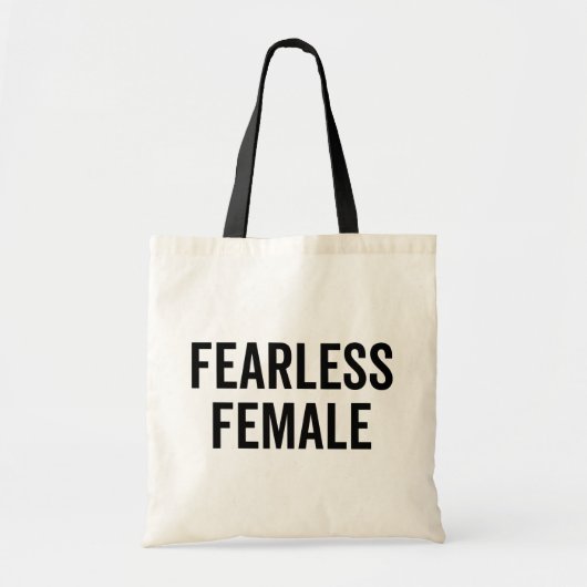 Tote Bag Citation féministe sans peur (Devant)