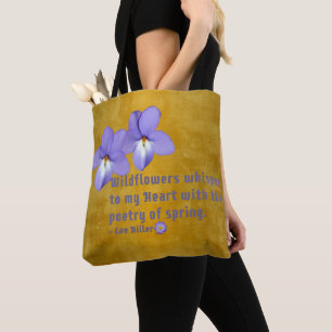 Tote Bag Citation Fleur sauvage de Violences du pied d'oise
