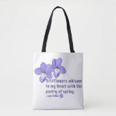 Tote Bag Citation Fleur sauvage de Violences du pied d'oise (Devant)
