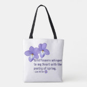 Tote Bag Citation Fleur sauvage de Violences du pied d'oise (Dos)