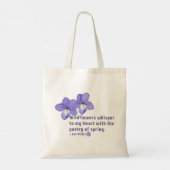 Tote Bag Citation Fleur sauvage de Violences du pied d'oise (Dos)