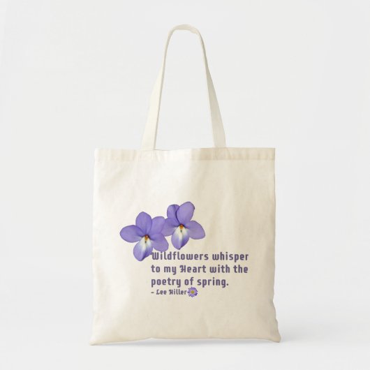 Tote Bag Citation Fleur sauvage de Violences du pied d'oise (Devant)