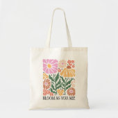 Tote Bag Citation Florale Inspirationnelle Florale Boho (Devant)