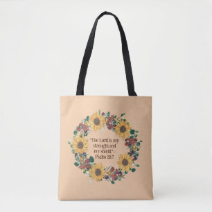 Tote Bag Citation gracieuse de couronne florale inspirée de