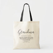 Tote Bag Citation Grandma Script Moderne (Devant)