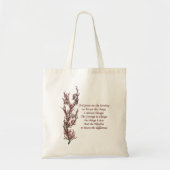 Tote Bag Citation inspirante Floral Serenity Prayer (Devant)