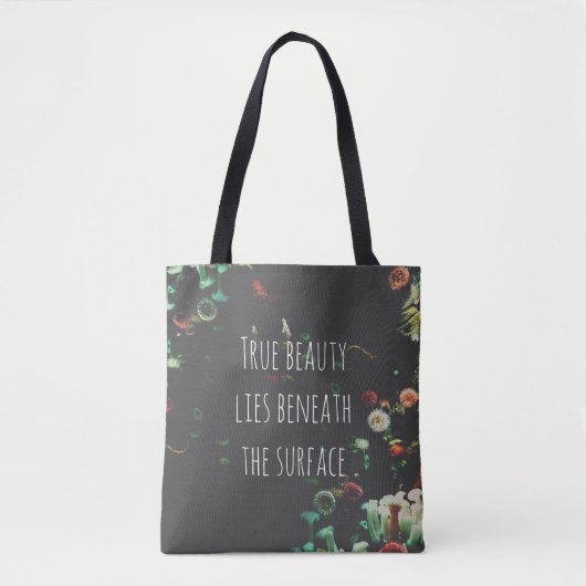 Tote Bag Citation Inspirationnelle Sous-Surface De Corail R (Devant)