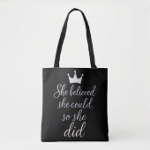 Tote Bag Citation inspirée pour les femmes (Devant)