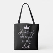 Tote Bag Citation inspirée pour les femmes (Dos)