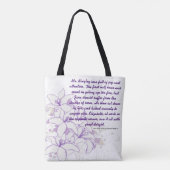 Tote Bag Citation Jane Austen Fierté et préjugés Chapitre 1 (Dos)