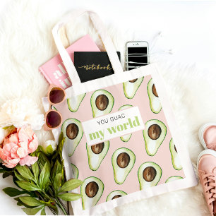 Tote Bag Citation Moderne Pastel Rose Et Vert Avocado Amusa