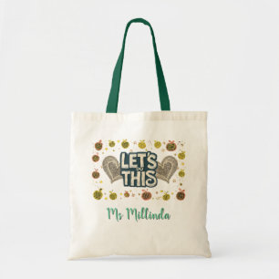Tote Bag Citation Motivationnelle Tableau pour Enseignant P