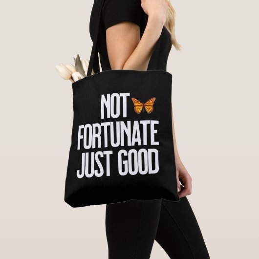 Tote Bag Citation Papillon Monarch 'Pas De Chance, Simpleme (De près)
