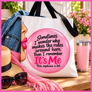 Tote Bag Citation personnalisée de Bubble Gum rose drôle Ré