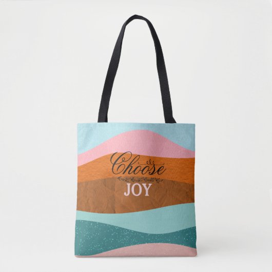 Tote Bag Citation Positive Inspirationnelle Boho Colorée (Devant)