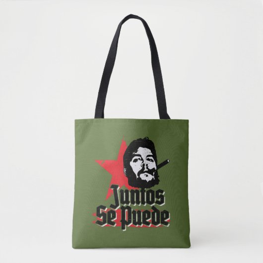Tote Bag Citation révolutionnaire de Che Guevara Juntos Se  (Devant)