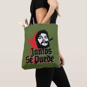Tote Bag Citation révolutionnaire de Che Guevara Juntos Se (De près)
