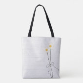 Tote Bag Citation rouge et marguerite (Dos)