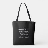 Tote Bag Citation sarcastique drôle (Dos)