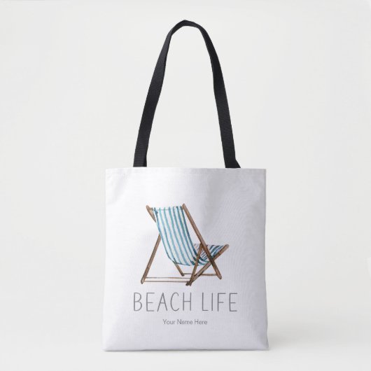 Tote Bag Citation Vacances d'été nautique Chaise Vacances d (Devant)