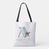 Tote Bag Citation Vacances d'été nautique Chaise Vacances d (Dos)