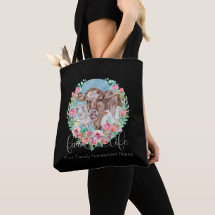 Tote Bag Citation Vie à la Ferme Famille Ferme Élevage de P