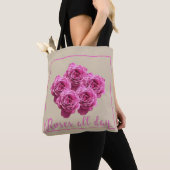 Tote Bag Citations amusantes sur les roses et l'amour (De près)