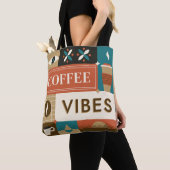 Tote Bag Citations de café coloré (De près)
