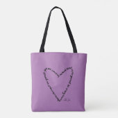 Tote Bag Citations de coeur inspirationnelles Lavande Perso (Dos)