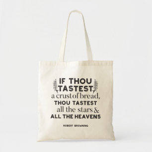 Tote Bag Citations de pain de Robert Browning (white ver)