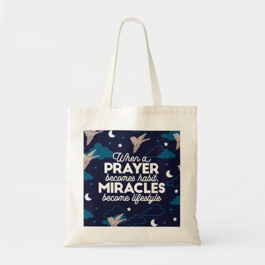 Tote Bag Citations de prière et de miracles (Devant)